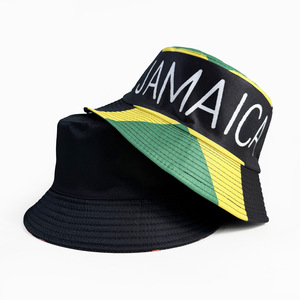 Nouveau Chapeau de Pêcheur pour le Commerce Extérieur, Imprimé Graffiti Artistique Personnalisé, Chapeau Bob Jamaïcain pour Fans, Double Face, 100% Polyester - Product Image 2