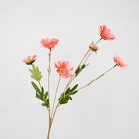 Bunga Daisy Buatan Sutra FloDecor 6 Tangkai Warna Ungu Biru Pink untuk Pernikahan Hari Ibu Natal Tahun Baru Grosir