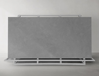 Dalles de porcelaine gris ciment KLA130, pierre frittée, prix de gros usine pour comptoirs, sols, murs, escaliers