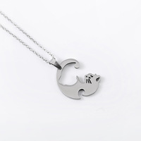 Collier pendentif cœur divisé assorti pour couples et meilleurs amis, collier breloque puzzle, cadeau Saint-Valentin et d'amitié, vente en gros