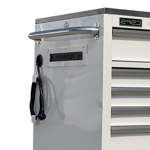 Vente en gros de métal de revêtement en poudre d'armoire à outils roulants en acier inoxydable de 132cm avec support OEM personnalisé - Product Image 4