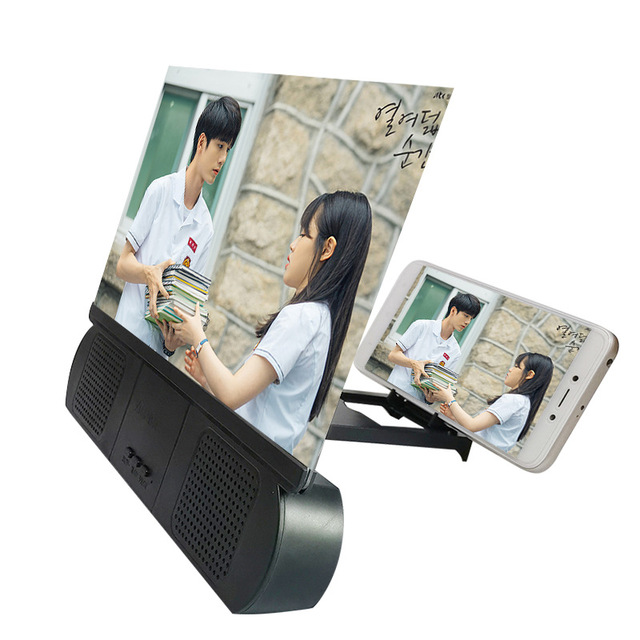 10 Inch HD Screen Magnifying Glass 3d Enlarged Video Desktop Holder Magnifier Mobile Phone Screen Amplifier
