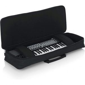 Échantillon gratuit : Housse de transport pour clavier de piano 61 touches avec sangles réglables et 5 poches pour accessoires de clavier - Product Image 1