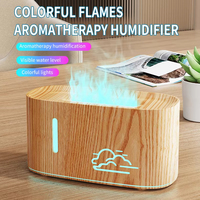 Diffuseur d'aromathérapie à flamme, humidificateur d'ambiance coloré, mini brumisateur portable pour la maison, la chambre, le bureau, idéal pour offrir