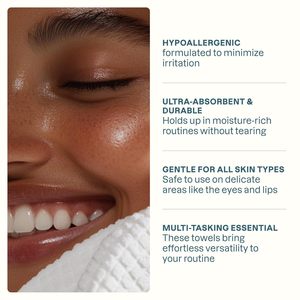 Disposable Ultra-Absorbent Durable Gentle Soft Extra Large Cleaning Face Towels for Makeup Remover Dry <strong>Wipes</strong> for All Skin Types - Product Image 5