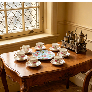 Luxury Modern Porcelain Coffee & <b>Tea</b> <b>Set</b> 6-Piece Eco-Friendly <b>Party</b> Home Decor - Product Image 6