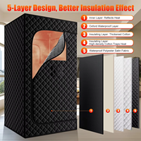Plate-forme Offre Spéciale de commerce électronique de dessus de tente portative de sauna à vapeur de la conception acrylique moderne 3.0L pour l'usage d'appartement