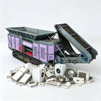 Déchiqueteur mobile de déchets volumineux de type chenillé MSTD670 pour ferraille, tuiles en acier colorées et déchets d'appareils électroménagers, capacité 15-40T/H