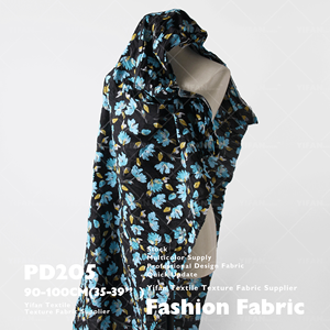 Tela plisada de algodón con estampado <span class=keywords><strong>Floral</strong></span> agradable a la piel para primavera y verano para ropa de niños, falda con tirantes, media falda - Product Image 4