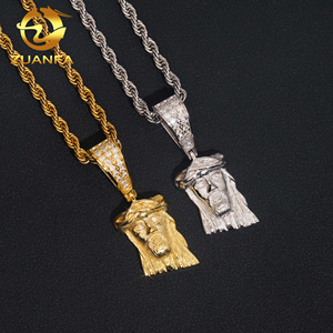 Prix de gros Jésus Moissanite Pendentif Hip Hop Iced Out Design 925 Sterling Silver Plaqué Or Moissanite Pass Diamond Tester - Product Image 2