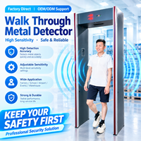 Portique de détection de métaux multi-zones d'intérieur haute précision – Scanner de cadre de porte de sécurité