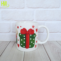 Tasses à café en céramique de haute qualité pour Noël, mugs en grès à motif floral