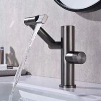 Robinet de lavabo moderne à capteur tactile, en laiton chromé avec cartouche céramique, écran d'affichage numérique, température réglable, poignée unique