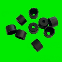 Housse d'écouteurs en silicone personnalisée 9*7 noire, manchon de protection circulaire en silicone pour microphone