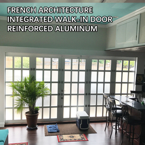 Custom Size 8x8 Aluminum French Style <strong>Garage</strong> <strong>Door</strong> <strong>with</strong> <strong>Integrated</strong> Walk <strong>Door</strong> Rust Resistant Long <strong>Service</strong> Life - Product Image 5