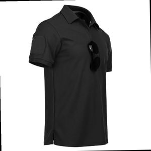Tactique personnalisé en tricot uni écologique pour chemises pour hommes à manches courtes - Product Image 5