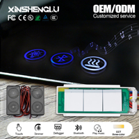 Haut-parleur intelligent à musique avec fonction de variation de température de couleur (CCT), mémoire, anti-buée, trois couleurs, interrupteur tactile avec lumière de miroir, IP21, certifié CE, alimentation 12V 5A 60W