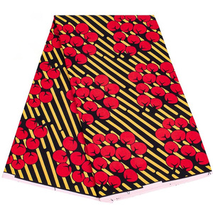 Tissu imprimé en cire africain en polyester en gros d'usine, 100% polyester, tissu imprimé en cire double face pour textile de maison - Product Image 5