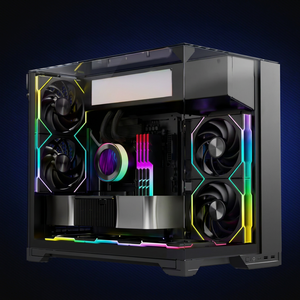 Boîtier PC mATX L-I-A-N-L-I O11 Vision-M à double compartiment, tout nouveau modèle 2026, avec verre trempé sur 3 côtés et support pour radiateur de 360 mm - Product Image 1