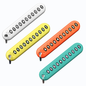 Porte-clés de voiture anti-<span class=keywords><strong>perte</strong></span> avec plaque de numéro de téléphone personnalisée, cadeau pour hommes, femmes, conducteurs, accessoire de voyage - Product Image 4