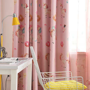 Chất Lượng Cao Màu Xanh Và Màu Hồng Phim Hoạt Hình Kid Rèm Unicorn In Cửa Sổ Rèm Cửa Cho Bé Phòng Ngủ Trang Trí - Product Image 5