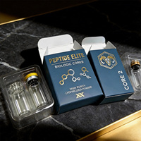 Ensemble d'emballages personnalisés pour peptides, étiquettes autocollantes imperméables et durables avec boîtes assorties, fourniture directe d'usine