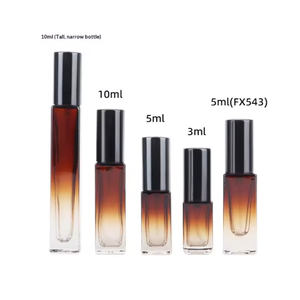 Botella de Spray Cuadrada de 3ml 5ml 10ml, Botella Dispensadora de Vidrio para Productos de Cuidado de la Piel, Botella de Perfume con Degradado Marrón - Product Image 2