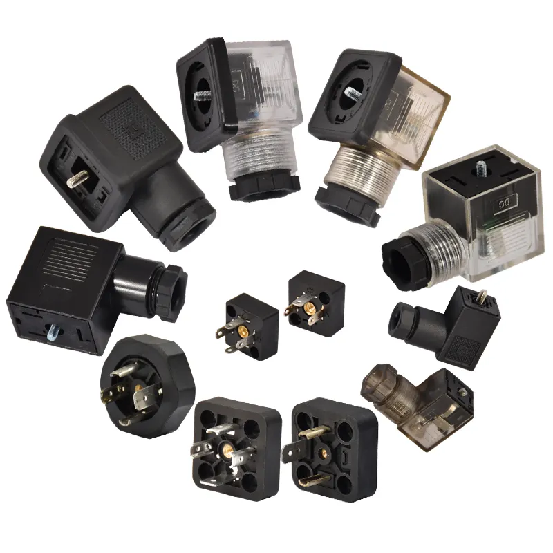 Hoc Rigoal — lot de connecteurs DIN 43650, électrovanne transparente, vente en gros, connecteurs usine