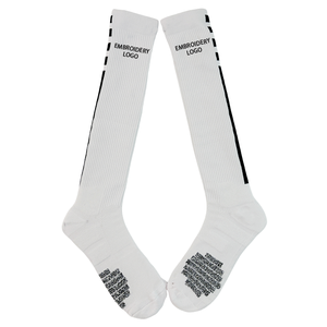 Kaus kaki lutut olahraga OEM desain kustom elit atletik tebal klasik untuk stoking kru panjang sepak bola basket Terry - Product Image 5