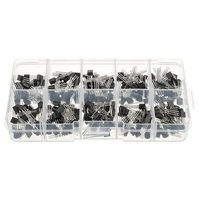 100/220pcs Transistor Kit BC327 BC337 2N2222 2N2907 2N3904 2N3906 S8050 S8550 A1015 C1815 PNP/NPN 10 Values TO-92 Assortment Set