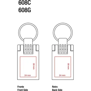 Porte-clés en cuir 608C, merchandising personnalisé - Product Image 2