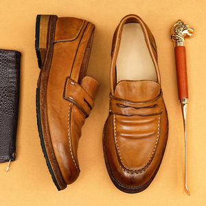 ชุดสูทหนังวัวแท้งานแฮนด์เมดคุณภาพสูงสำหรับผู้ชายรองเท้างานแต่งงานเป็นทางการรองเท้าหนังอ๊อกซฟอร์ดสำหรับฤดูร้อนของอิตาลี - Product Image 1