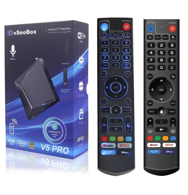 V3 V5 V7 Pro Remote Control with Backlight Learning Intelligent Voice Remote Control Use for VSeeBox V3 Plus STB Remote Control