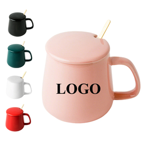 Factory Wholesale Custom Logo Promotion Tea Cup Custom Christmas Taza Cafe Ceramic Brand Coffee Mug Gift Set with Lid and Spoon