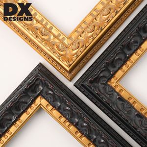 Декоративный профиль DX Designs для фоторамок и картин из пластика и дерева в винтажном стиле — золотой и черный декоративный молдинг для оформления картин и фотографий - Product Image 1