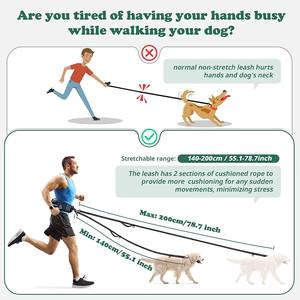 สายจูงสุนัขแบบยืดหดได้ NIBAO พร้อมกระเป๋าคาดเอว สะท้อนแสง สำหรับเดินเล่นตอนกลางคืน - Product Image 5