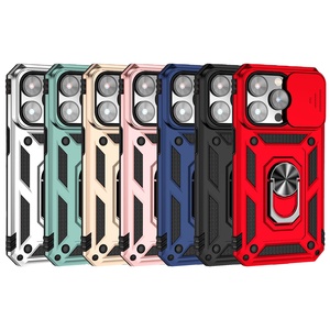 Protector de doble cuerpo de PC + TPU, <span class=keywords><strong>dos</strong></span> materiales, soporte magnético de metal, funda trasera de teléfono móvil para iPhone y <span class=keywords><strong>Samsung</strong></span> - Product Image 2