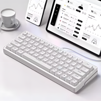 Nouveau clavier mécanique 61 touches à montage sur joint, triple mode USB-C, mini, éclairage RGB, expérience de frappe silencieuse