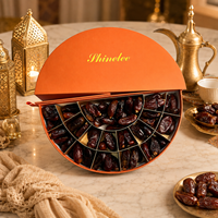 Op maat gemaakte luxe Ramadan dadels geschenkdoos halvemaanvormige Eid Mubarak gedroogd fruit verpakkingsdoos aangepaste logo groothandel voedsel geschenkverpakking