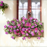 Panier de fleurs suspendu artificiel fait main en forme de volubilis pour décoration intérieure et extérieure – Vente en gros