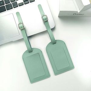 Custom Printed Wedding Favor Logo Saffiano Travel Airline <b>Suitcase</b> Blank Personalized Name Tags <b>Strap</b> Pu Leather Luggage Tag/ - Product Image 3