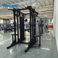 Machine Smith multifonctionnelle tout-en-un, équipement de musculation fonctionnel, à charge par plaques, en acier, pour usage commercial sécurisé