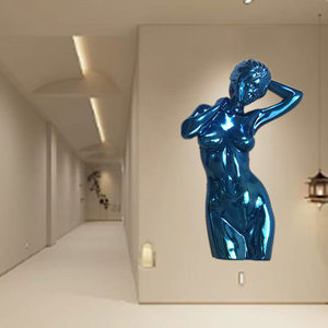 Decoración Moderna para Pared de Sala de Estar, Escultura de Mujer Desnuda en Relieve 3D de Resina de Tamaño Real, Esculturas de Fibra de Vidrio para Colgar en la Pared - Product Image 6