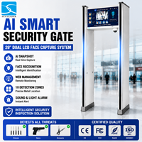 Détecteur de métaux portatif SUNLEADER 18 zones avec double écran LCD HD de 29 pouces, capture en temps réel, stockage 8 Go, capacité de 100+ personnes/minute pour le contrôle de sécurité