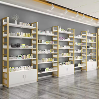 Support de parfum et armoire de comptoir en bois grainé personnalisé, étagère de supermarché pour la décoration de magasin et présentoir de parfum en métal