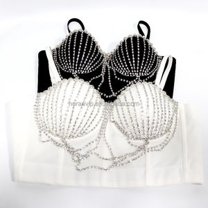 A058 diamanti danzanti Push up top moda ragazze Sexy strass di cristallo corsetti e bustini - Product Image 3