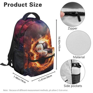 Trendy Football Graffiti Backpack – <b>Large</b> Capacity School Bag for Teens, One-Piece Custom <b>Print</b> Available - Product Image 2