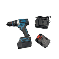 Perceuse à percussion sans fil 21V robuste avec batterie lithium-ion, mandrin sans clé, moteur à balais, mandrin 1/2 pouce, vitesse variable