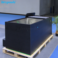 Bropool moderne en acier inoxydable extérieur bain plongeant froid 1HP refroidisseur pour récupération de bain de glace pour la salle de sport à domicile bien-être Villas hôtels