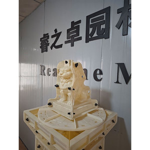 รูปปั้นสวนสิงโตคอนกรีตพร้อมแม่พิมพ์พลาสติก-ของตกแต่งประติมากรรมขนาด13.77นิ้ว - Product Image 6